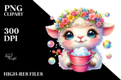 Goofy Lamb with Bubble Bucket PNG Product Image 2
