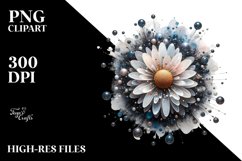 Abstract Shiny Daisy Like Metallic | Sublimation | Clipart Product Image 1