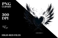 Heart with Wings, Transparent PNG Product Image 2