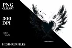 Heart with Wings, Transparent PNG Product Image 2
