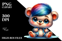 Cute Baby Bear Sitting PNG Product Image 2