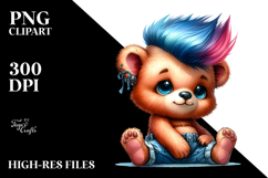 Cute Baby Bear Sitting PNG Product Image 2