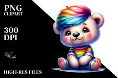 Cute Baby Bear Sitting PNG Product Image 2