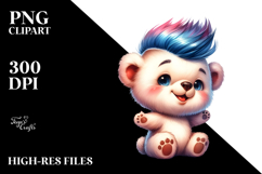 Cute Baby Bear Sitting PNG Product Image 2