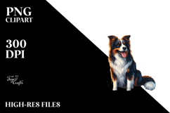 Border Collie Surfing Clipart Product Image 2