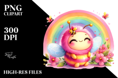 Vibrant Baby Bee, PNG Product Image 2