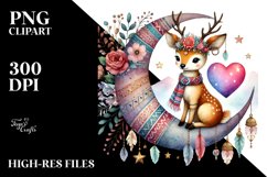 Boho Deer Watercolor Product Image 2