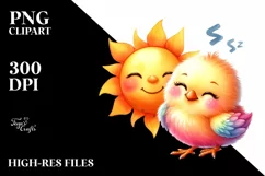 Colorful Cute Baby Chicken | Clipart Product Image 3