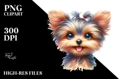 Happy Cartoon Yorkipoo, Transparent PNG Product Image 2