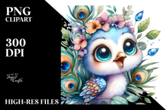 Cute Baby Peacock PNG Product Image 2