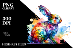 Colorful Bunny PNG Product Image 2