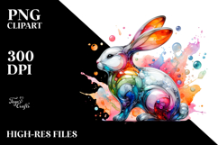 Colorful Bunny PNG Product Image 2