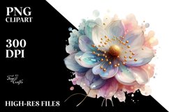 Abstract Pastel Anemone Clipart Product Image 1