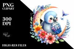 Colorful Cute Baby Parrot | Clipart Product Image 3