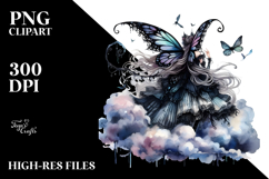 Gothic Fairy on Mushroom PNG Product Image 2