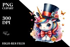 Baby Unicorn Magician, Enchanting PNG Product Image 3