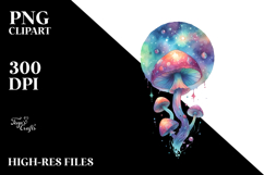 Colorful Magical Mushroom Splash | Clipart Product Image 2