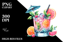 Creative Cocktail , Watercolor PNG Product Image 2