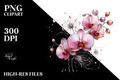Orchid Watercolor PNG Product Image 2