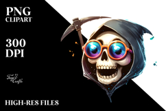 Funny Cute Grim Reaper PNG Product Image 2