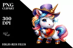 Baby Unicorn Dancer, Festive PNG Product Image 3