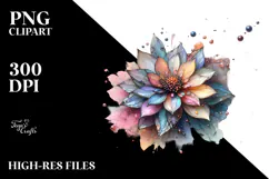 Abstract Shiny Dahlia Made of , Transparent PNG Product Image 2