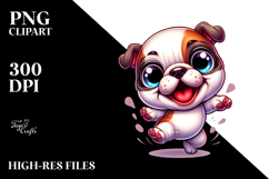 Crazy Bulldog Dancing, Transparent PNG Product Image 2