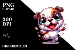 Crazy Bulldog Dancing, Transparent PNG Product Image 2