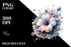 Pastel Petunia with Metallic Insertions PNG Product Image 1