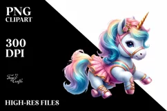 Baby Unicorn Dancer, Graceful PNG Product Image 3