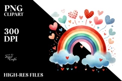 Colorful Hearts Rainbow PNG Product Image 2