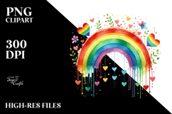 Colorful Hearts Rainbow PNG Product Image 2