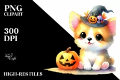 Cute Dog Pumpkin Halloween | Sublimation | Clipart Product Image 3