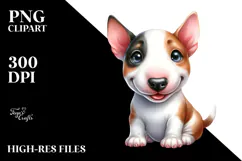 Happy Bull Terrier, Transparent PNG Product Image 2