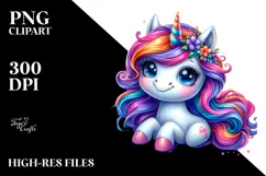 Cute Baby Unicorn Funny PNG Product Image 2