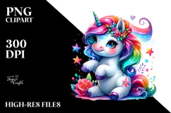 Cute Baby Unicorn Funny PNG Product Image 2