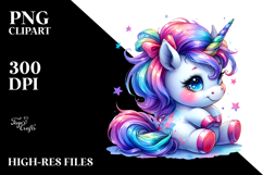 Cute Baby Unicorn Funny PNG Product Image 2