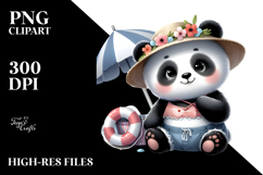 Digital Watercolor with Cute Baby Panda, Transparent PNG Product Image 2