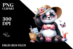 Digital Watercolor with Cute Baby Panda, Transparent PNG Product Image 2