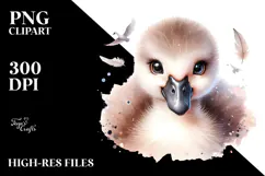 Cute Baby Swan PNG Product Image 2