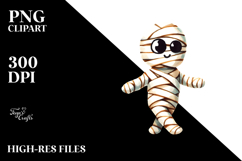 Funny Mummy Watercolor Image PNG Product Image 2