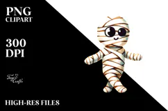 Funny Mummy Watercolor Image PNG Product Image 2