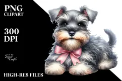 Happy Miniature Schnauzer, Transparent PNG Product Image 2