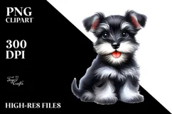 Cute Miniature Schnauzer, High-Res PNG Product Image 2