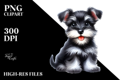 Cute Miniature Schnauzer, High-Res PNG Product Image 2