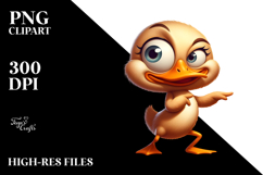 Ridiculously Cute Cartoon Duck PNG Product Image 2