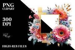 Abstract Vibrant Gerbera Clipart Product Image 1