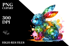 Bunny Splashy Background PNG Product Image 2