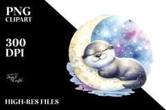 Summer Otter Clipart Product Image 2