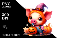 Baby Pig Halloween Drawing | Clipart Product Image 2